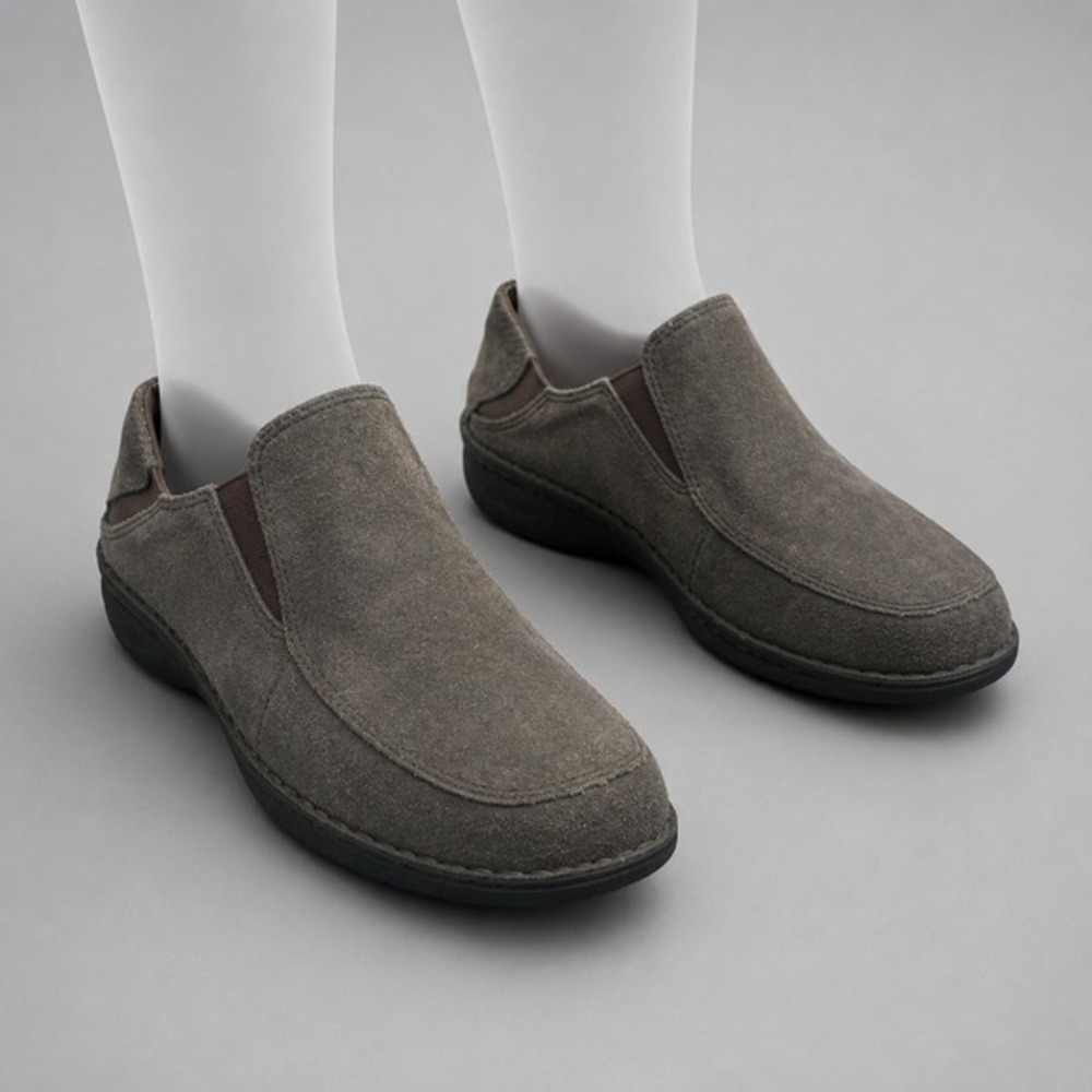 Alegria Slip On Shoe Mens 10 Olive Brown‎ Suede Leather Casual Loafers EAU 43